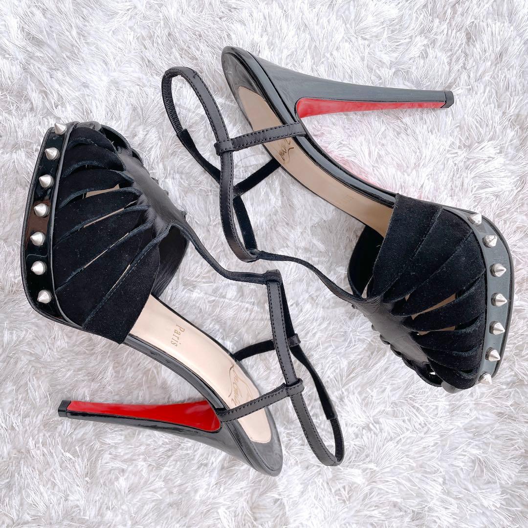 ルブタン　スタッズ　ストラップ　ハイヒール　サンダル　パンプス　靴　試着のみ