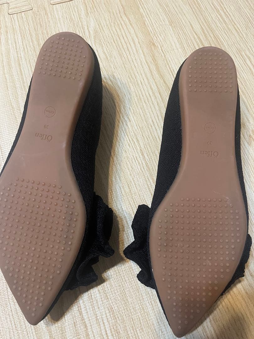 Offen フリルフラットシューズ39(24.5)