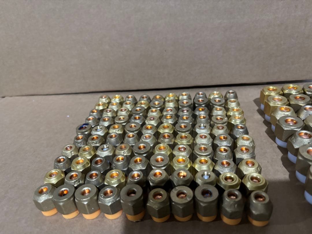 エアコン用フレアナット2分3分 100セット おまけ4分付き