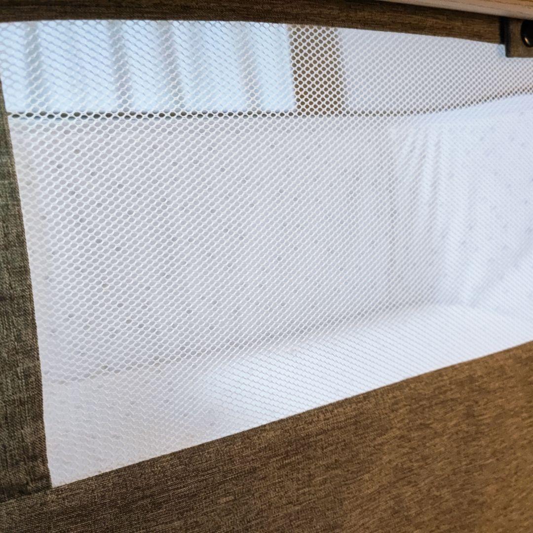 グレーの星柄ベビーベッド hzdmj　美品