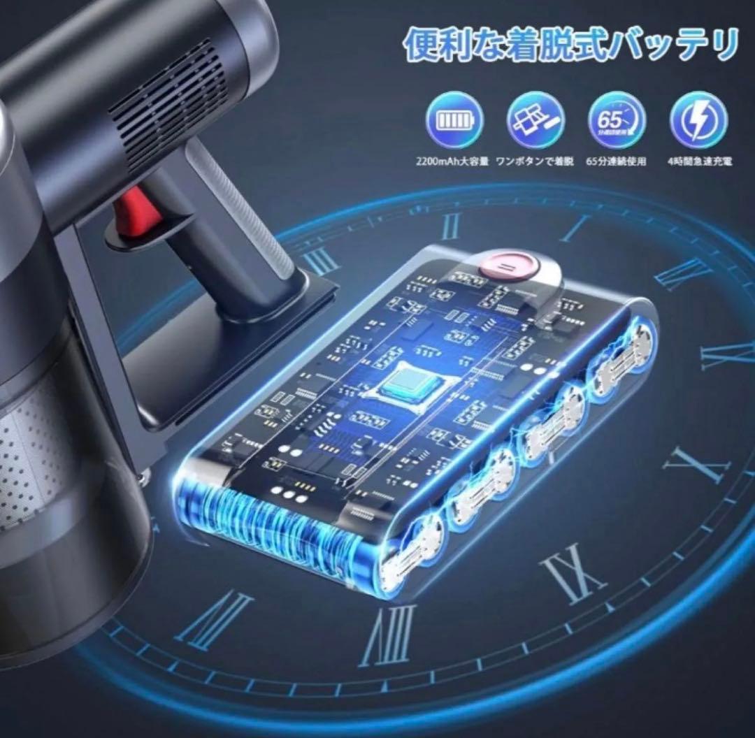 掃除機 コードレス掃除機 サイクロン式 3段吸引力 スティック ハンディ 自立式