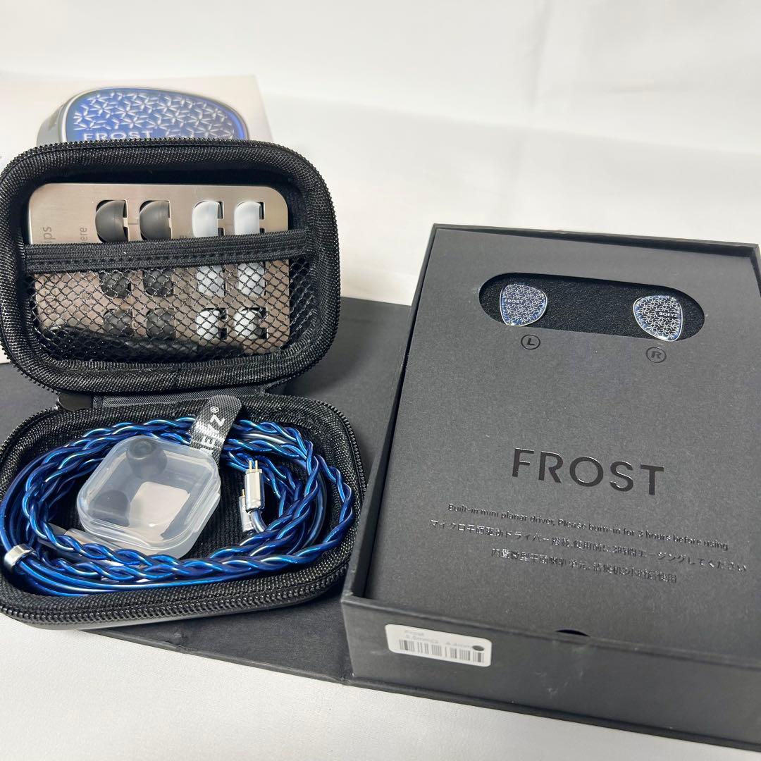 BQEYZ Frost 有線イヤホン マイクロ平面駆動 4.4m ブルー