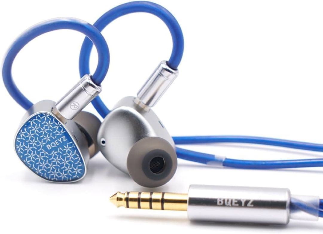 BQEYZ Frost 有線イヤホン マイクロ平面駆動 4.4m ブルー