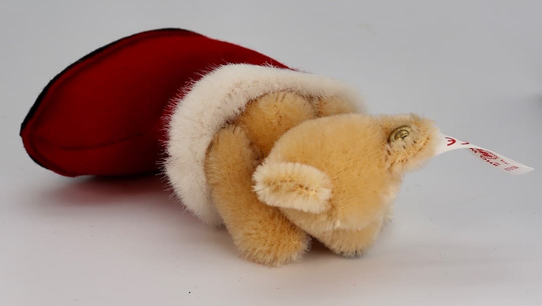 Steiff クリスマスブーツの中の小さなテディベア10cm 2000年度製品