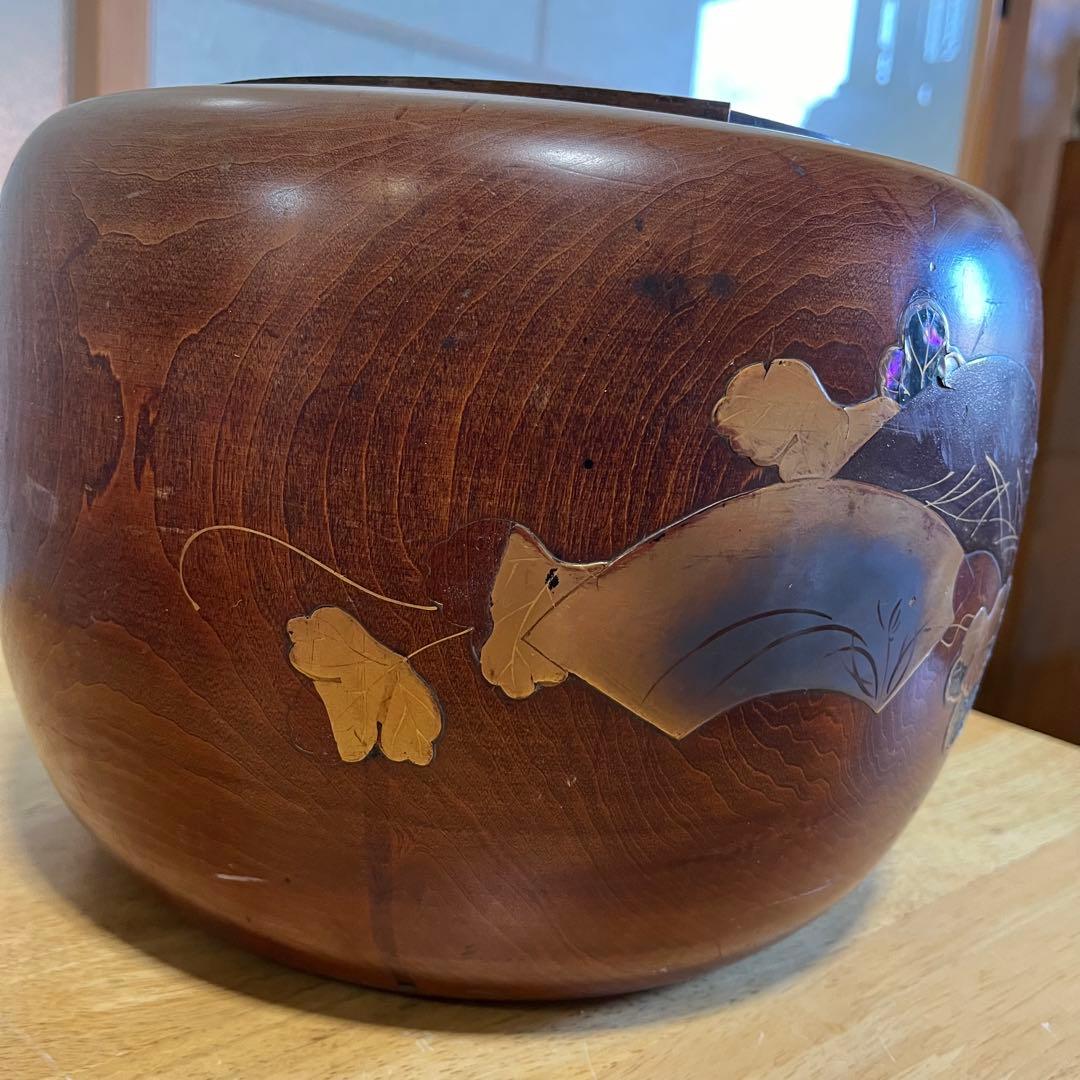 100年前　アンティーク　希少品　昭和3年製　昭和レトロ　ヴィンテージ　木製火鉢