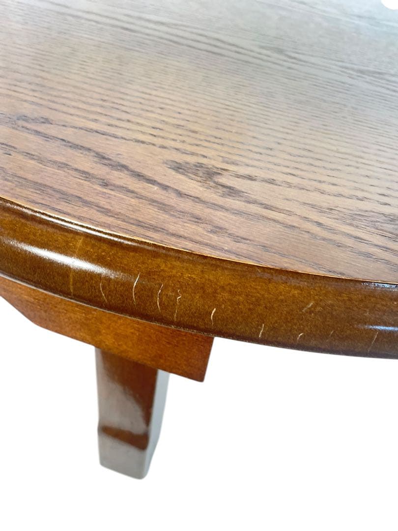 HR588 円卓　ちゃぶ台　テーブル 折りたたみ脚 木製 座卓 丸90cm