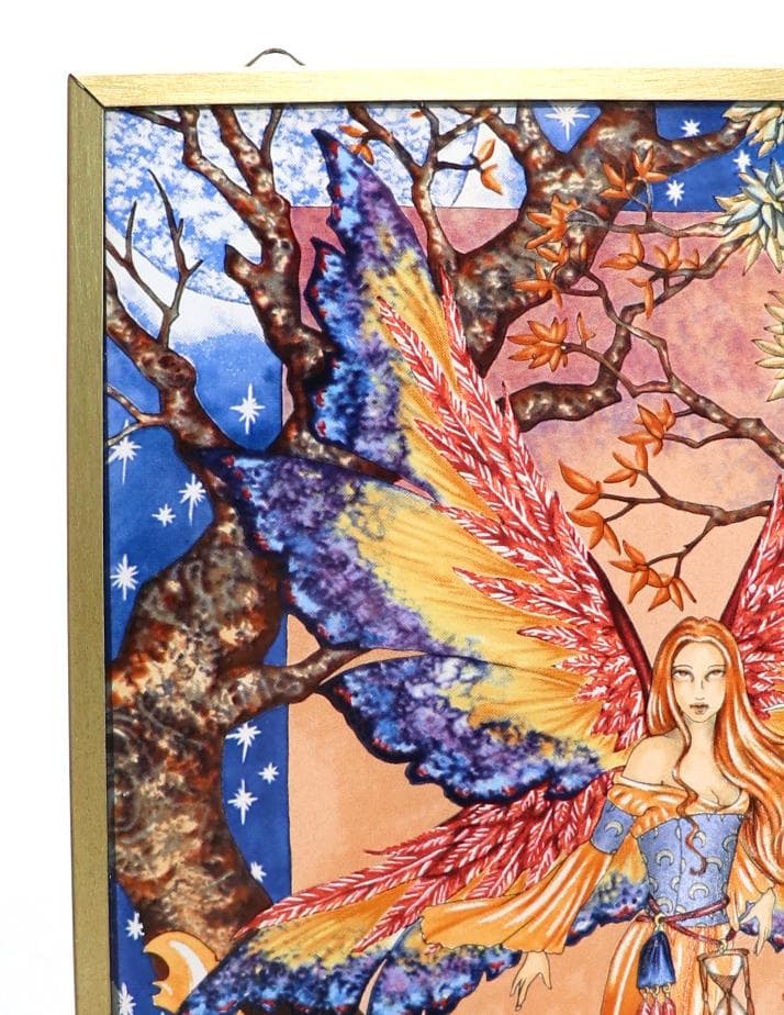 新品 エイミー・ブラウン 砂時計を持った妖精 ヴィンテージステンドグラス時は飛ぶ