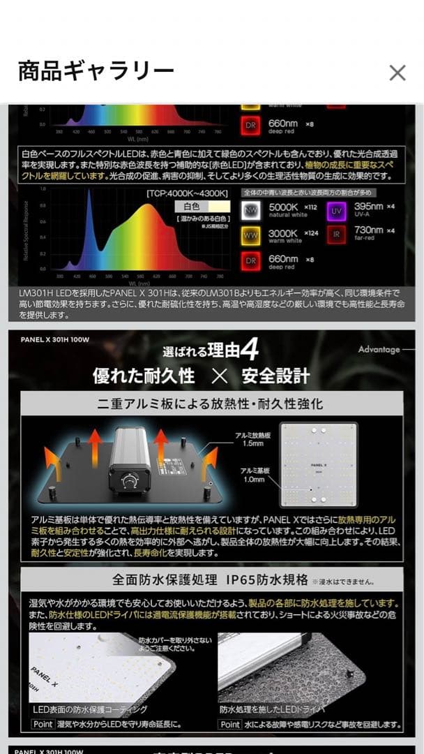 PANEL X PL-X 301H 4000K-4300K 4つ