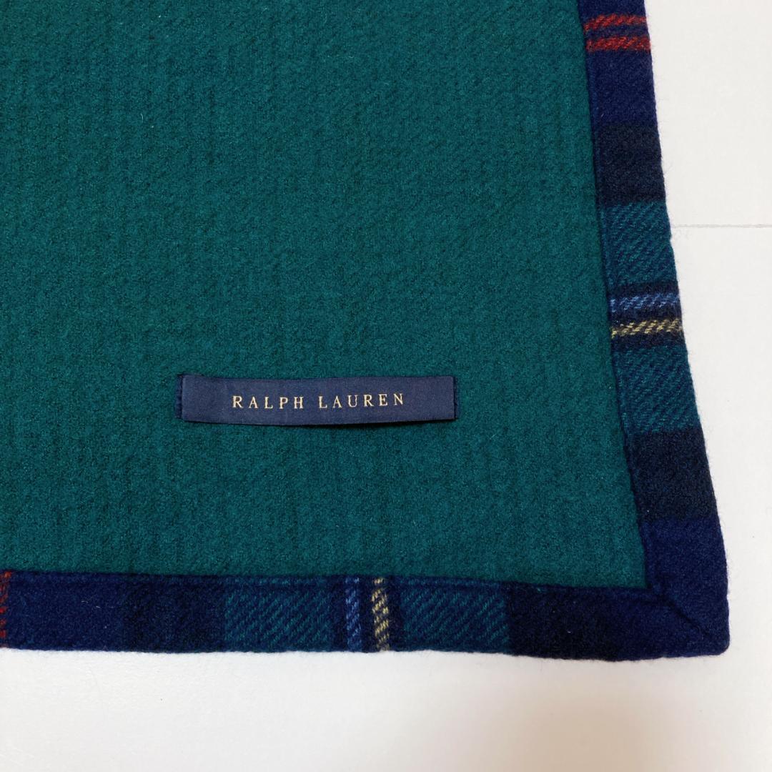 【新品】Ralph Lauren ラルフローレン チェック柄ひざ掛け ウール