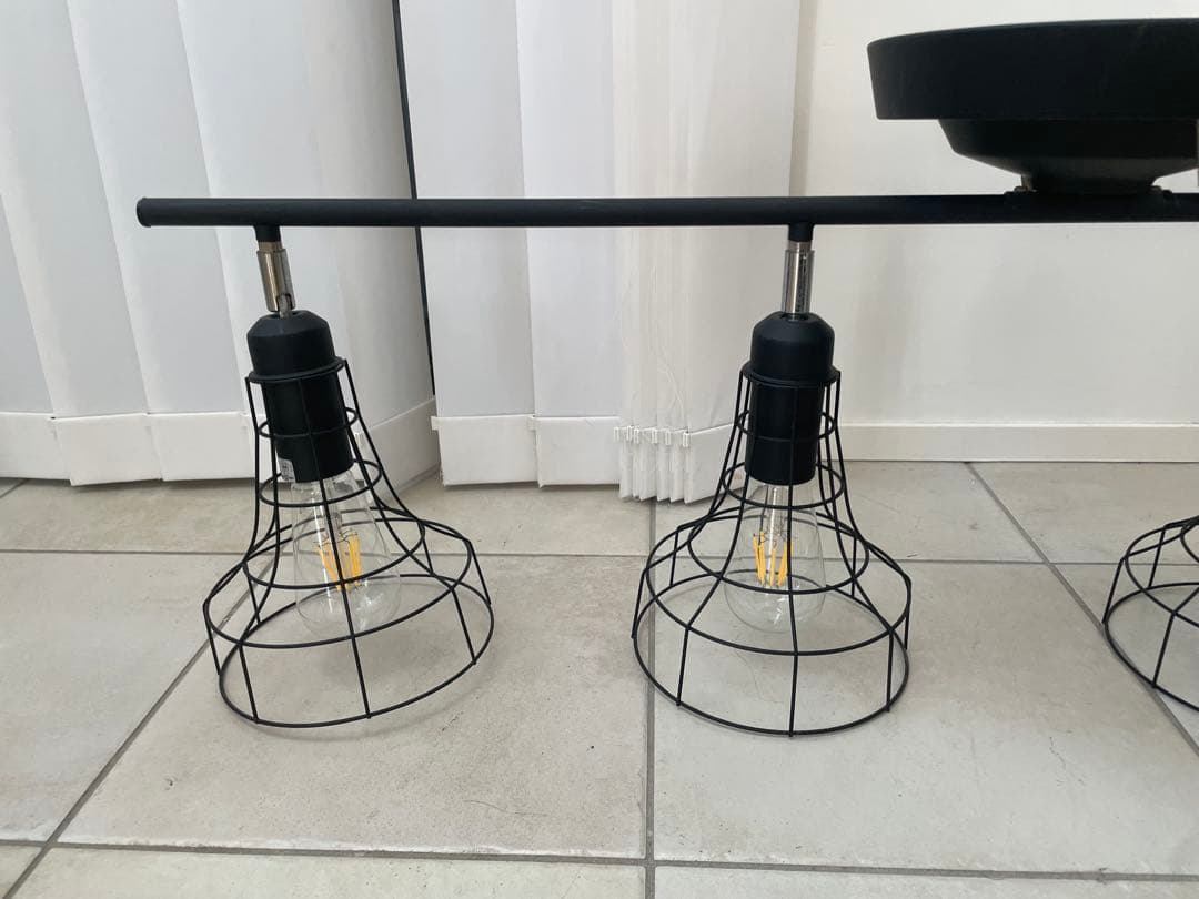 アートワークスタジオ インダストリアル 4灯シーリングライト 自在 ブラック黒1