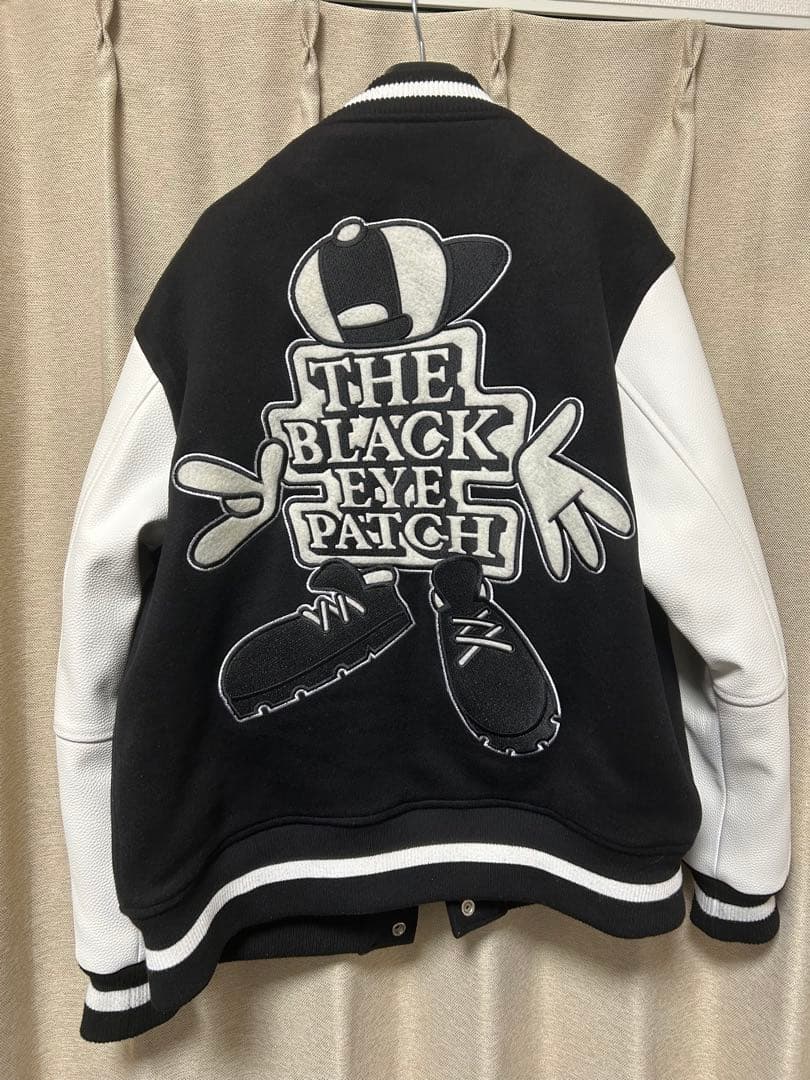 THE BLACK EYE PATCH スタジャン ブラック/ホワイト
