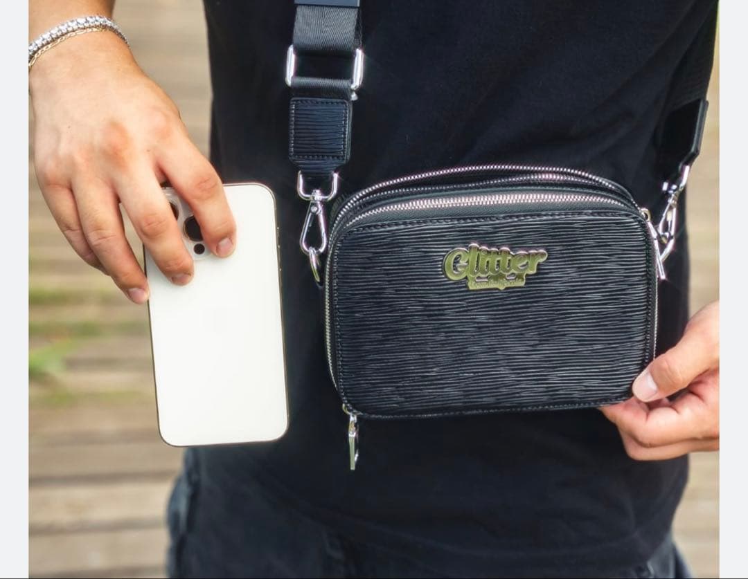 月足さん専用 Glitter ブラックショルダーバッグ