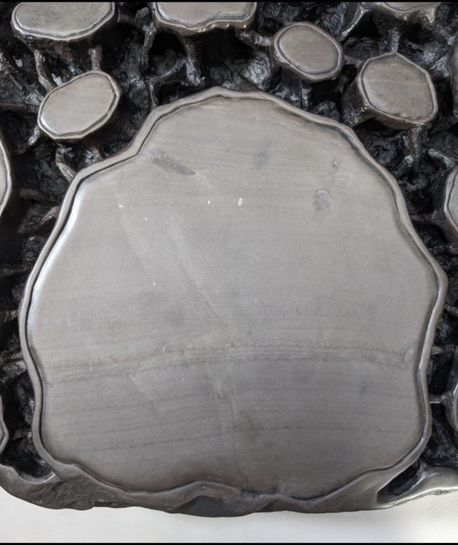 中国端渓硯　超特大硯　石紋　石斑　鋒鋩（ほうぼう）　馬肝色　骨董　書道具　希少品