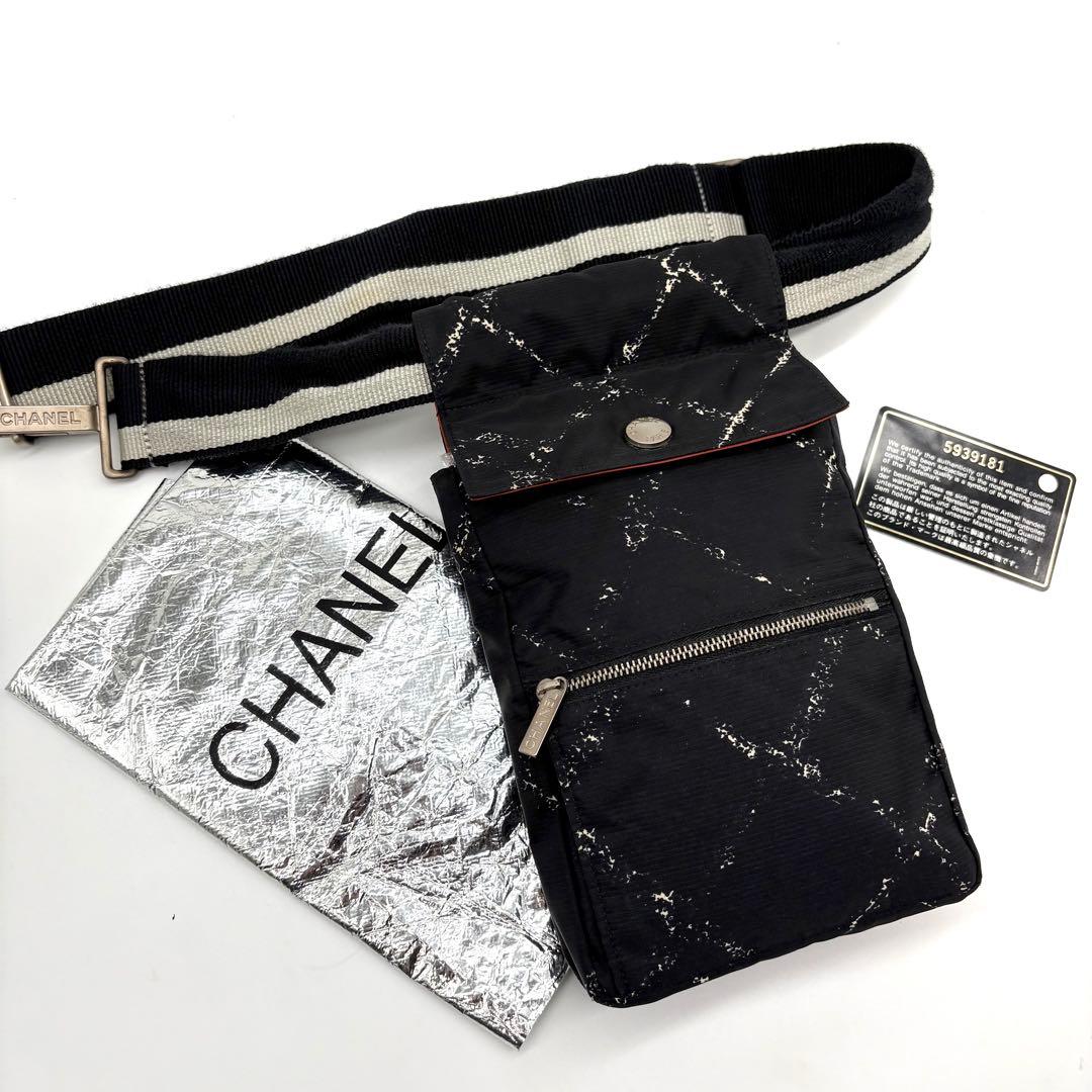 【極美品 Gカード】シャネル ウエストポーチ ショルダーバッグ シリアルシール