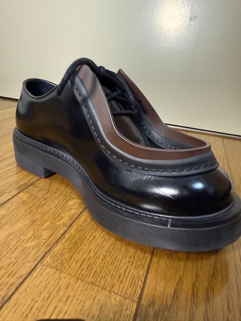 PRADA ダイアパソン オペークブラッシュドレザー レースアップ シューズ