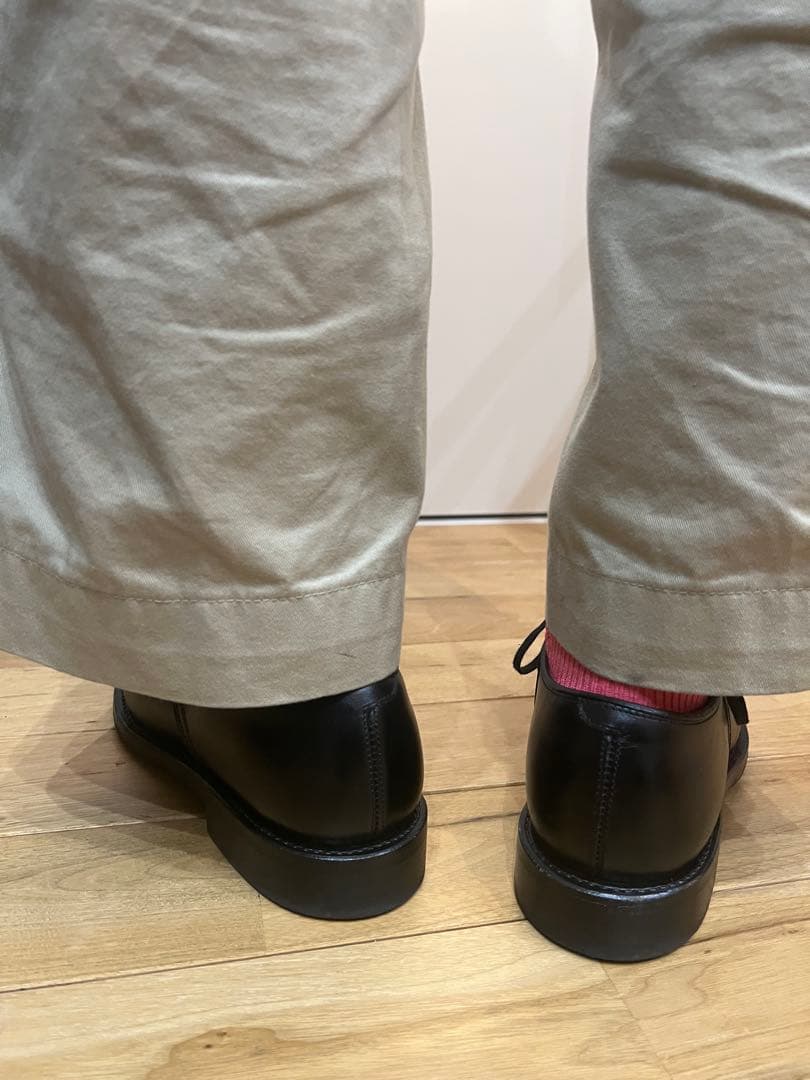 ウィールローブ、WHEELROVE黒 レザー シューズ25.5