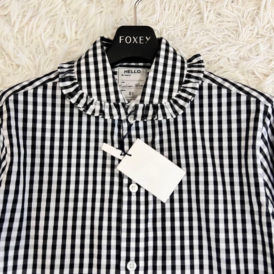 MADISONBLUE マディソンブルー ラウンド カラー フリル シャツ