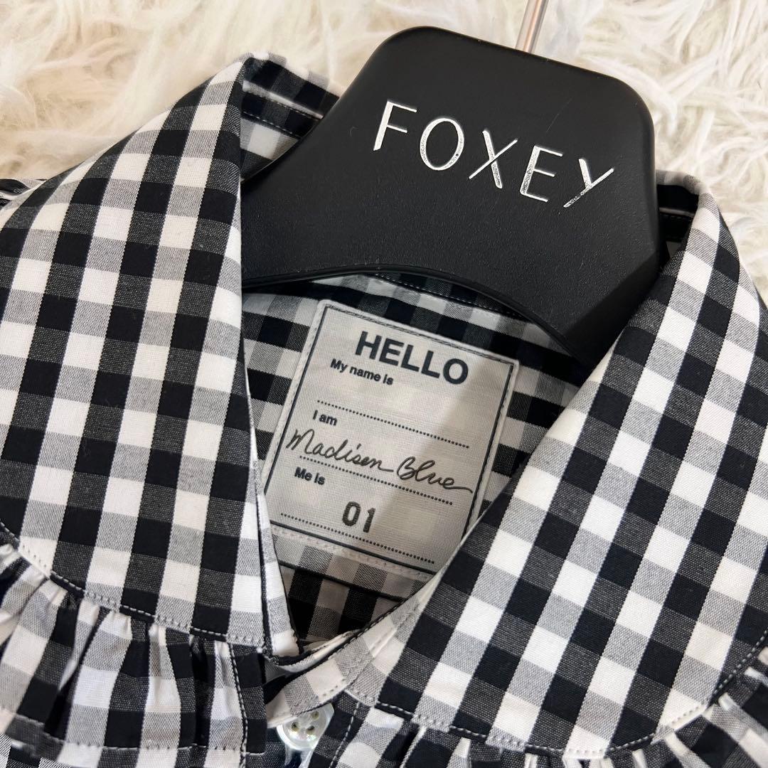 MADISONBLUE マディソンブルー ラウンド カラー フリル シャツ