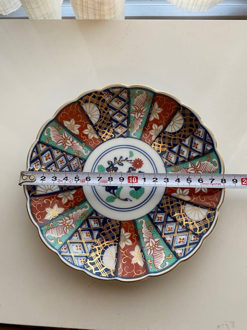 有田焼 葵窯　古伊万里様式 金彩菊紋 中皿5枚