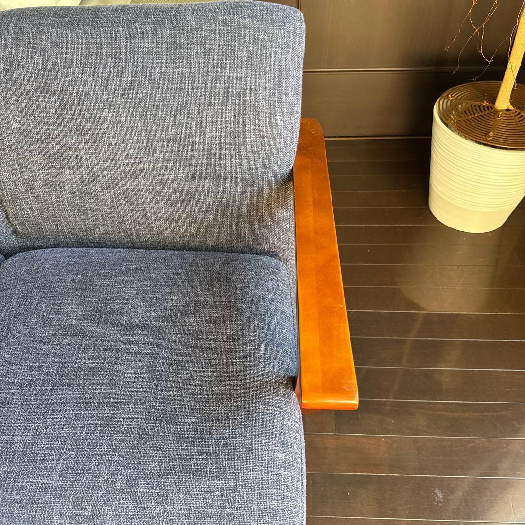 NOCE ファブリックソファセット 3人掛けブルー