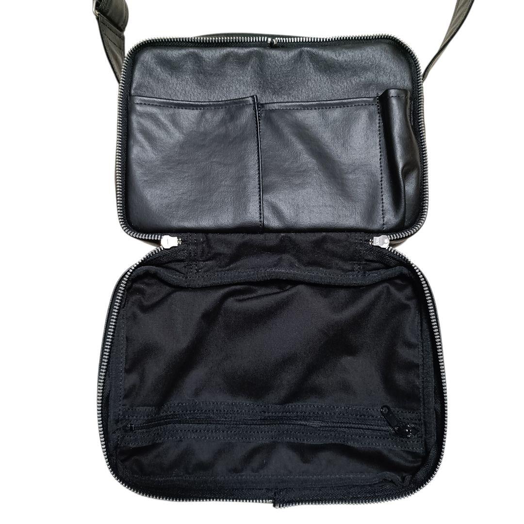 【極美品】ポーター ショルダーバッグ フリースタイル ダブルジップ2層 ブラック