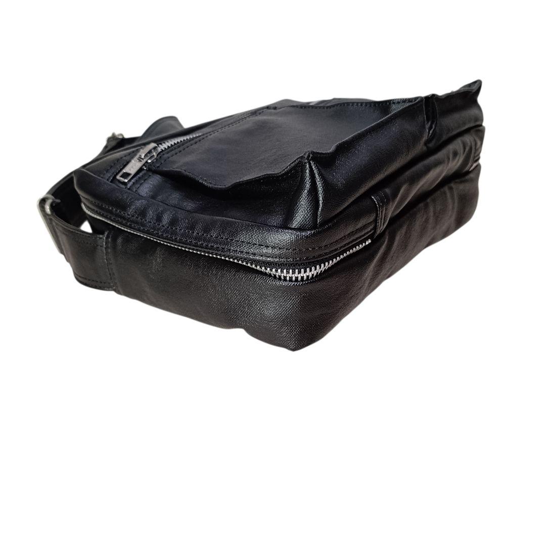 【極美品】ポーター ショルダーバッグ フリースタイル ダブルジップ2層 ブラック