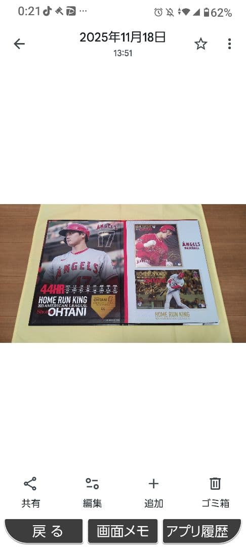 【エンゼルス//ドジャース大谷選手 ホームラン王 獲得記念 冊子】２冊セット