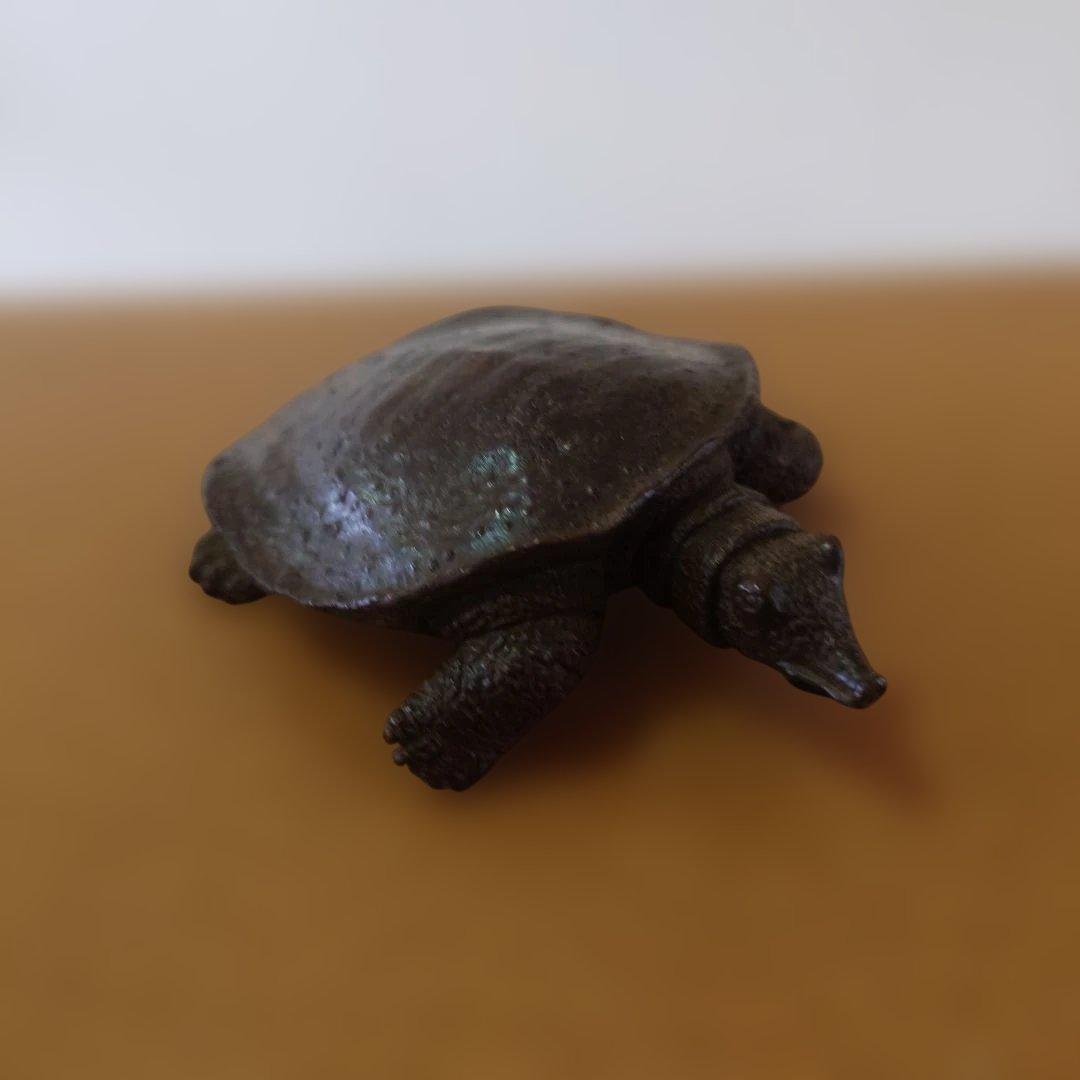 銅製　スッポン　在銘