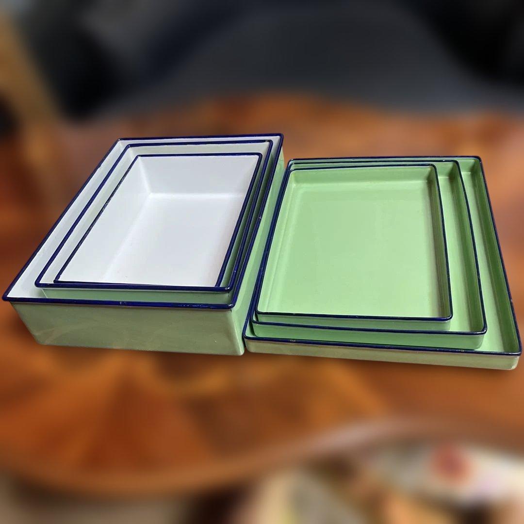 希少 昭和レトロ フジイホーロー 月兎印 バットボックス 大 中 小 3個セット