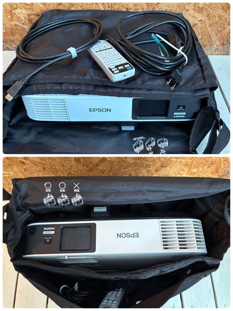 0686 EPSON プロジェクター　EB-2155W ランプ点灯時間 754h