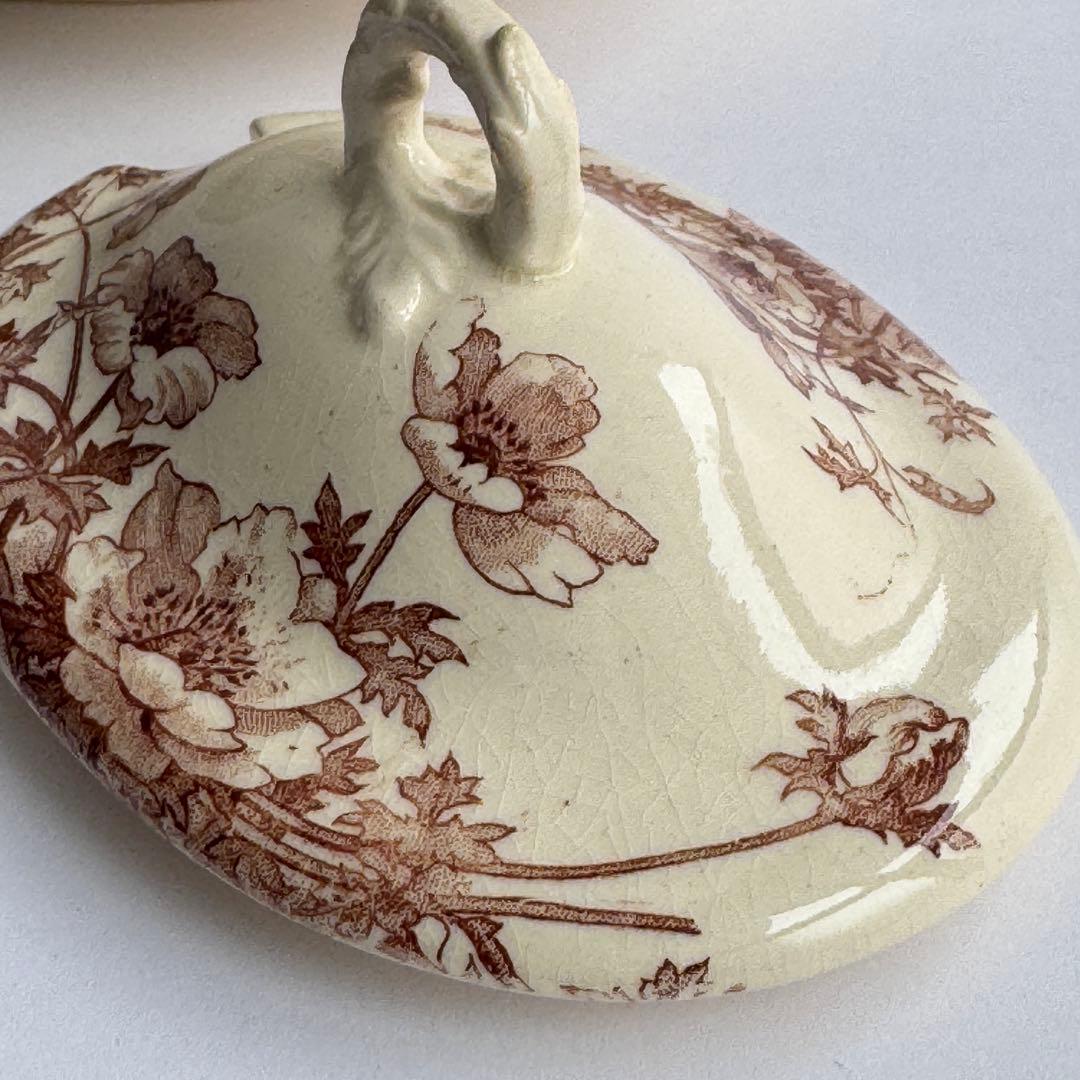 フランスアンティーク Gien ジアン Anemones アネモネ　ソーシエール