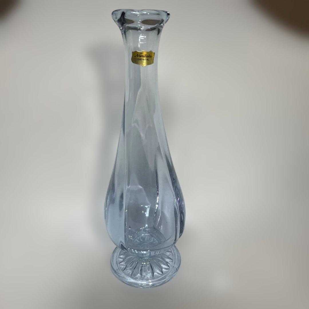 アレキサンドライト ノリタケクリスタル花瓶 ガラスの宝石 新品元箱 ヴィンテージ