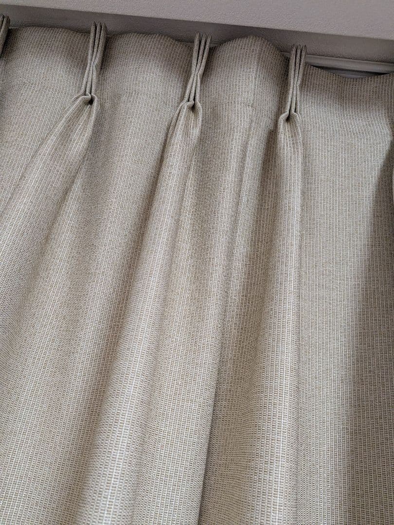 オーダーカーテン 幅150cm×丈240cm 2枚 高級　遮光　防炎