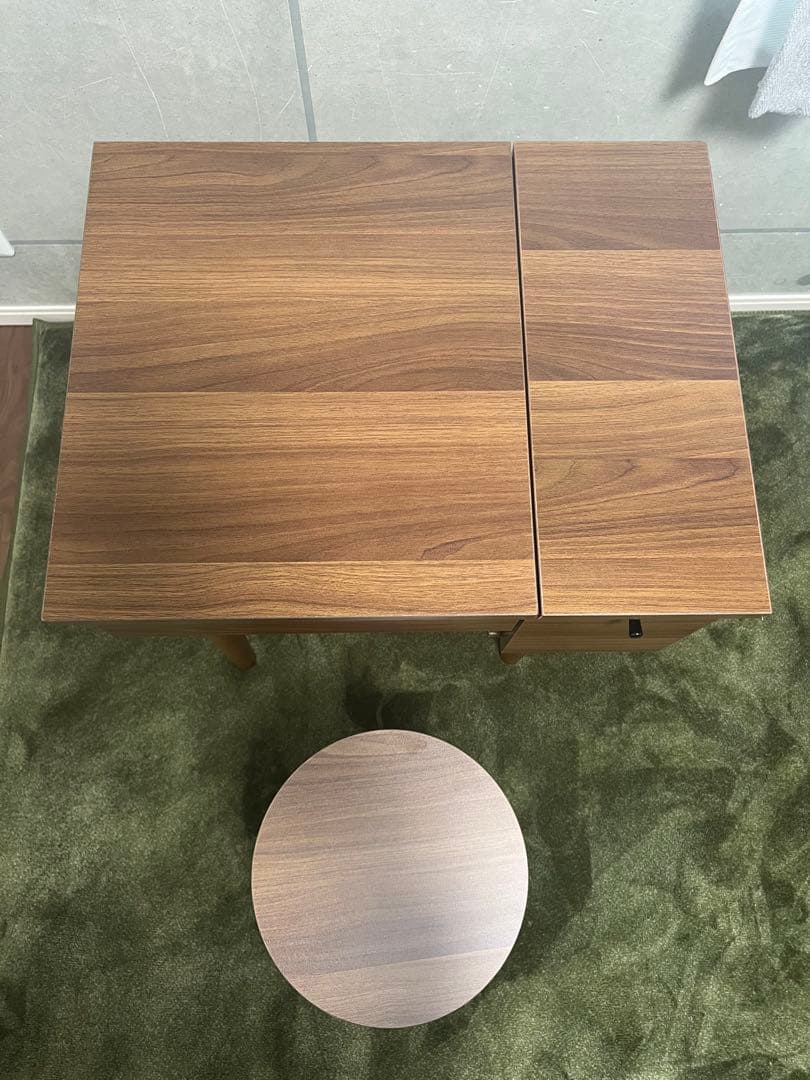 エア・リゾーム　北欧コンパクト木製ドレッサーnico(ニコ)スツール付き