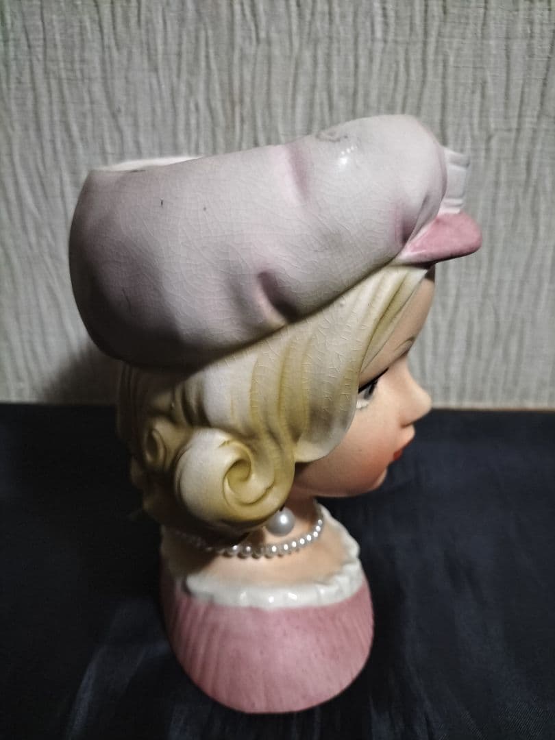 Relpo（レルポ）陶器　花瓶　貴婦人　日本製　ヘッドベース ヴィンテージ