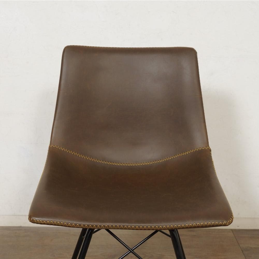 2脚セット【新品】革張り ヴィンテージ風 チェア　アウトレット