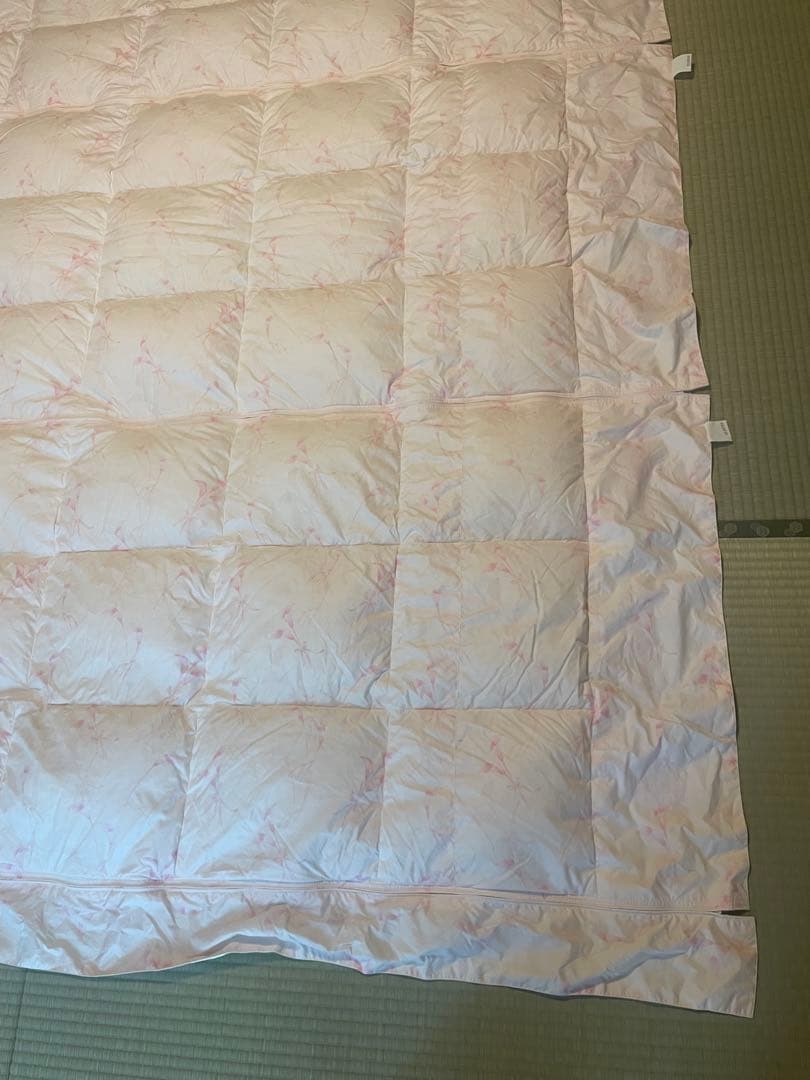 ダウン90% 丸八真綿　薄掛羽毛布団　3分割タイプ