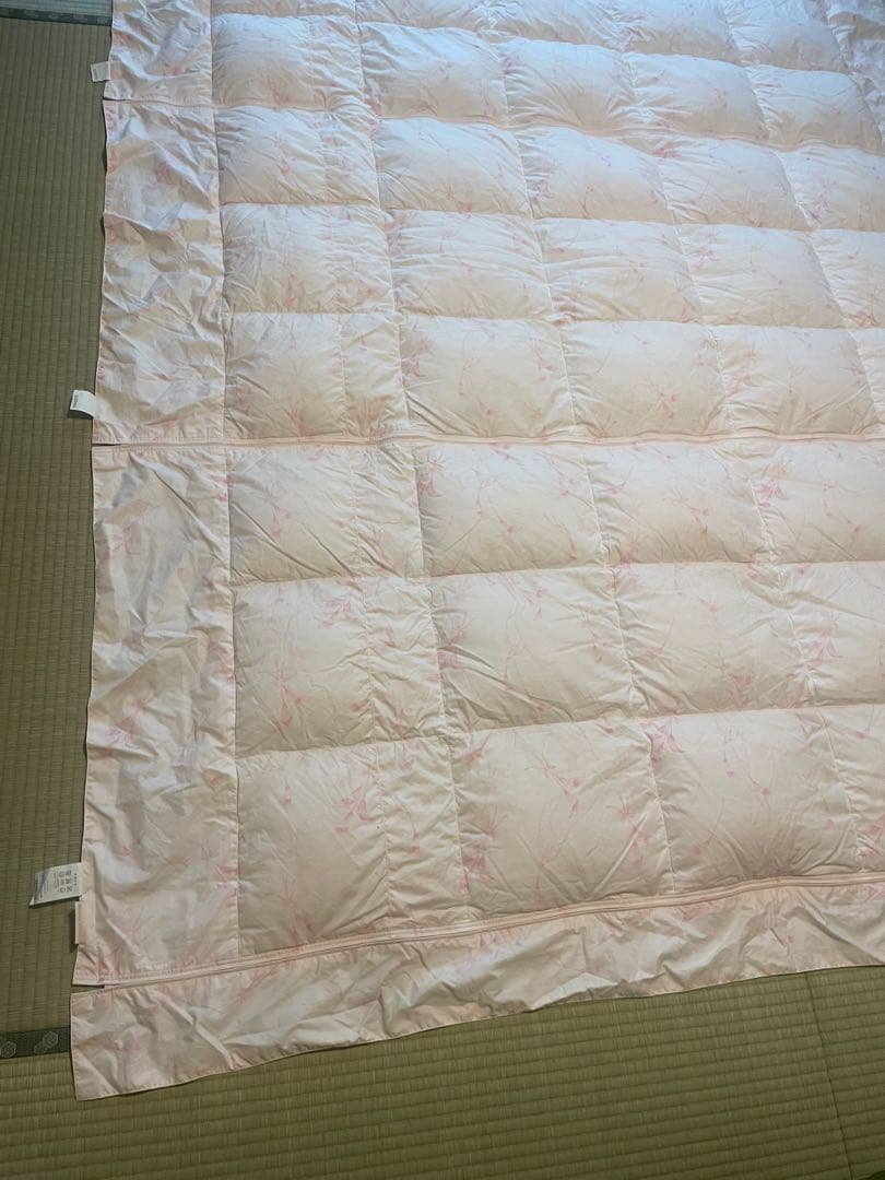 ダウン90% 丸八真綿　薄掛羽毛布団　3分割タイプ