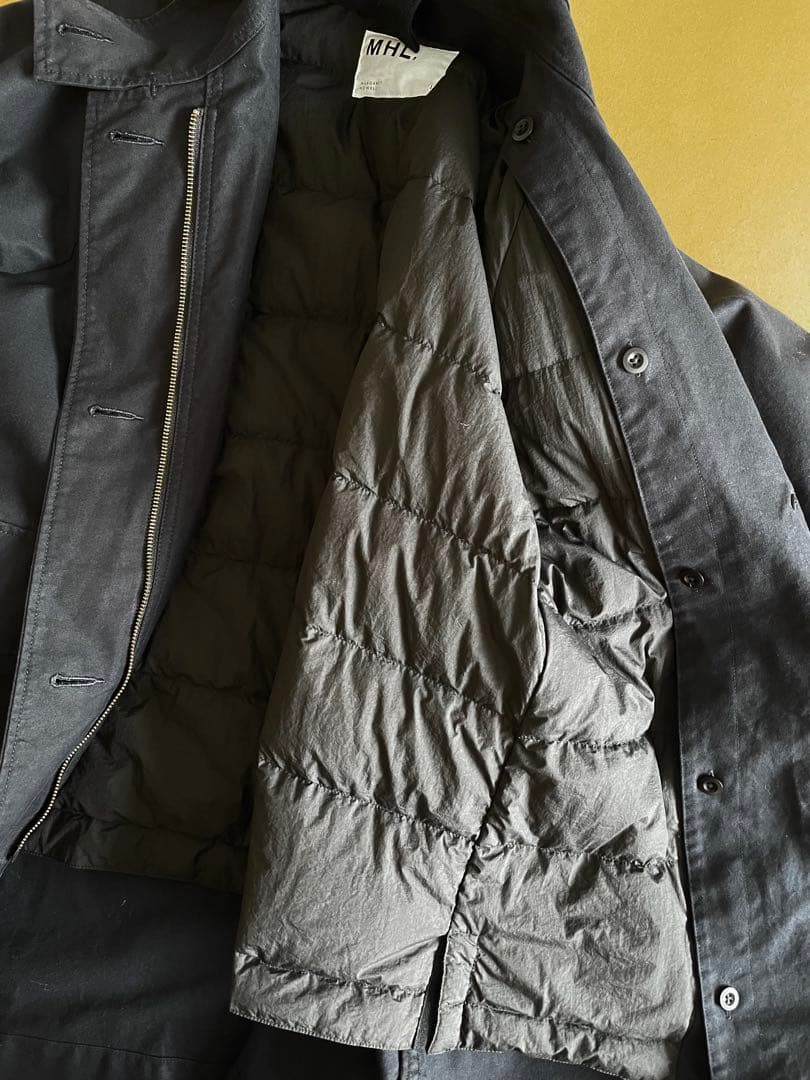 MHL.UNEVEN COTTON CANVAS ステンカラーコート