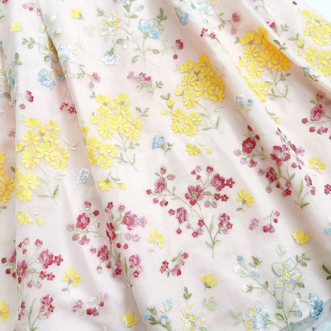 美品 TOCCA 宝塚コラボ GARDEN FLOWER ワンピース ピンク L