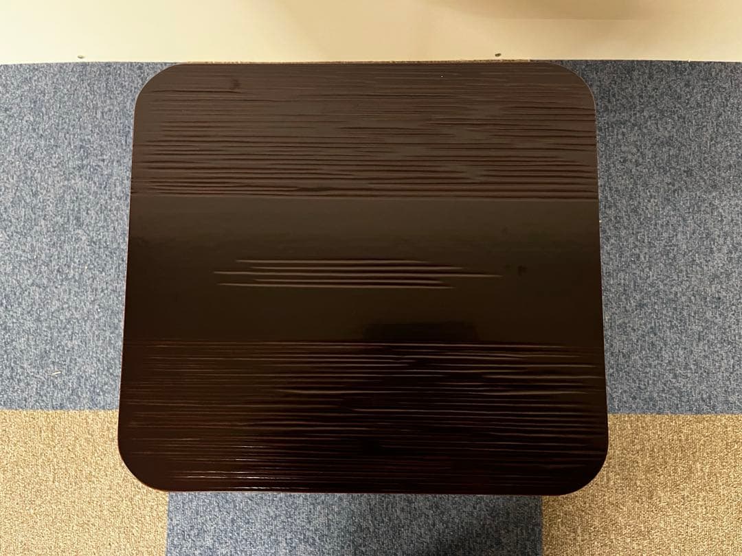 塗師 木村表恵 溜 一閑 小四方棚 組立棚 木製 茶棚 棚物 茶道具 共箱