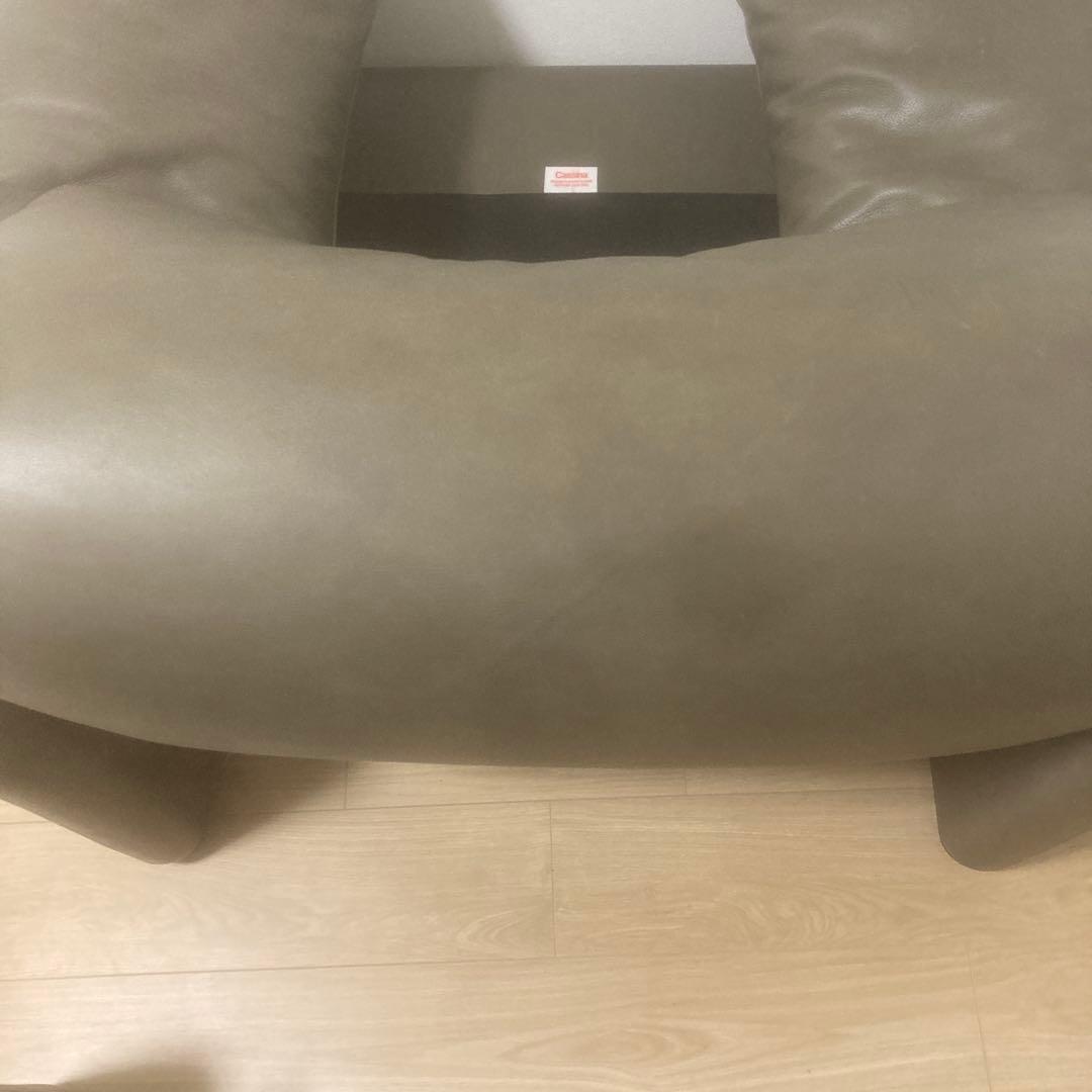 週末限定価格！カッシーナ　マラルンガFZ革 グレー　オットマン付