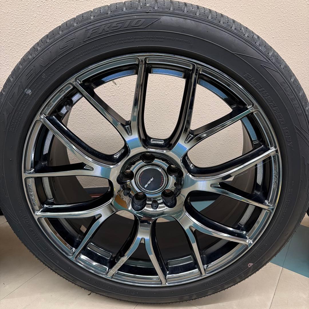 RAYS ホムラ2×7AG 20インチ ブラッククロームコーティング 4本