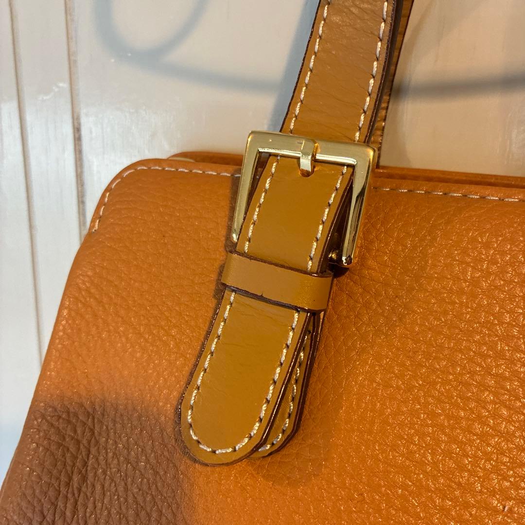 バーバリー レザー ノバチェック ベージュ ハンドバッグ キャメル　ゴールド