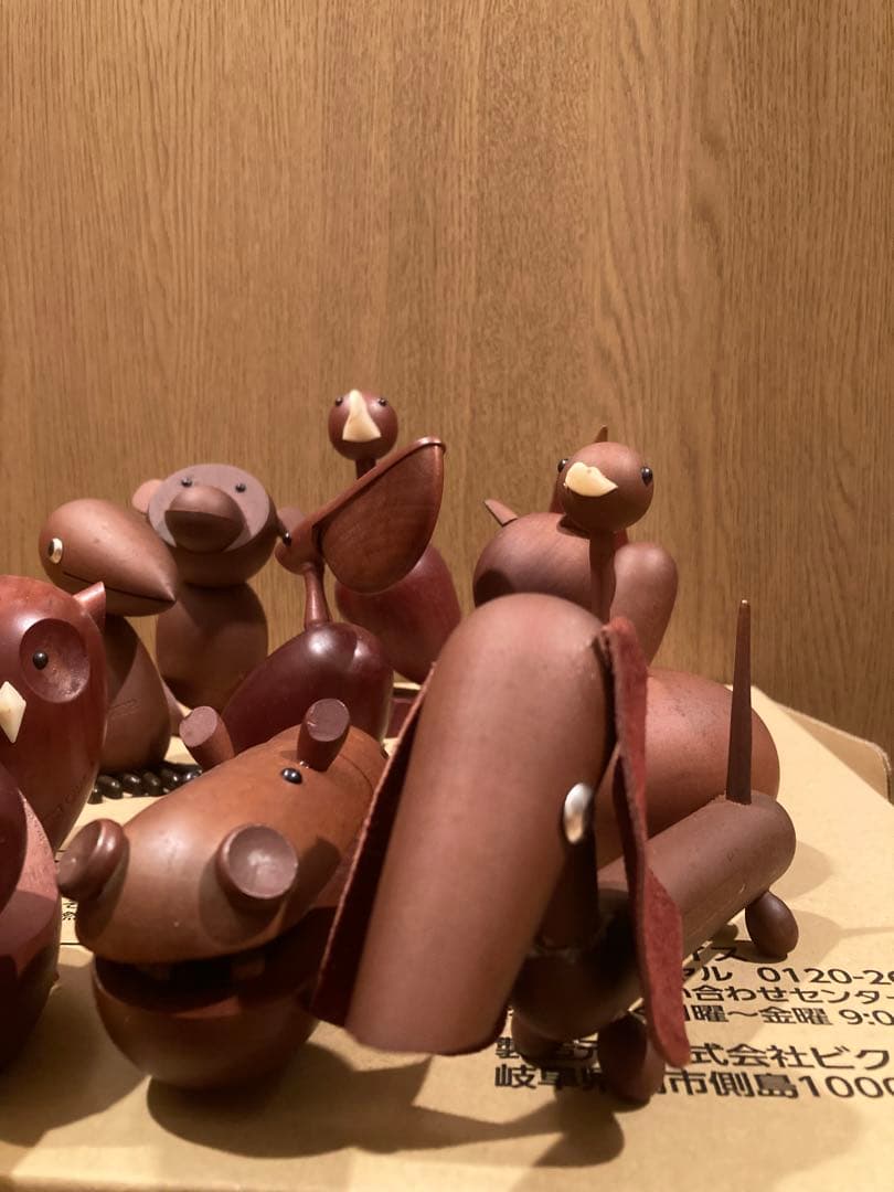 千趣会 ロイヤルペット　雑貨 木製動物フィギュアセット 11点　置物　インテリア