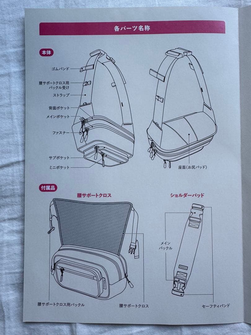 POMULU ポムル　ヒップシート　ショルダーバック　新型ブラック　 試着のみ