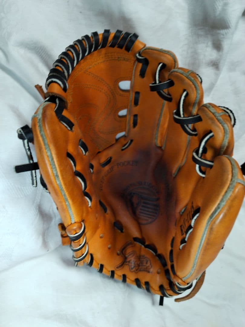 【実使用無し】久保田スラッガー　軟式野球グローブ　投手用　オレンジ