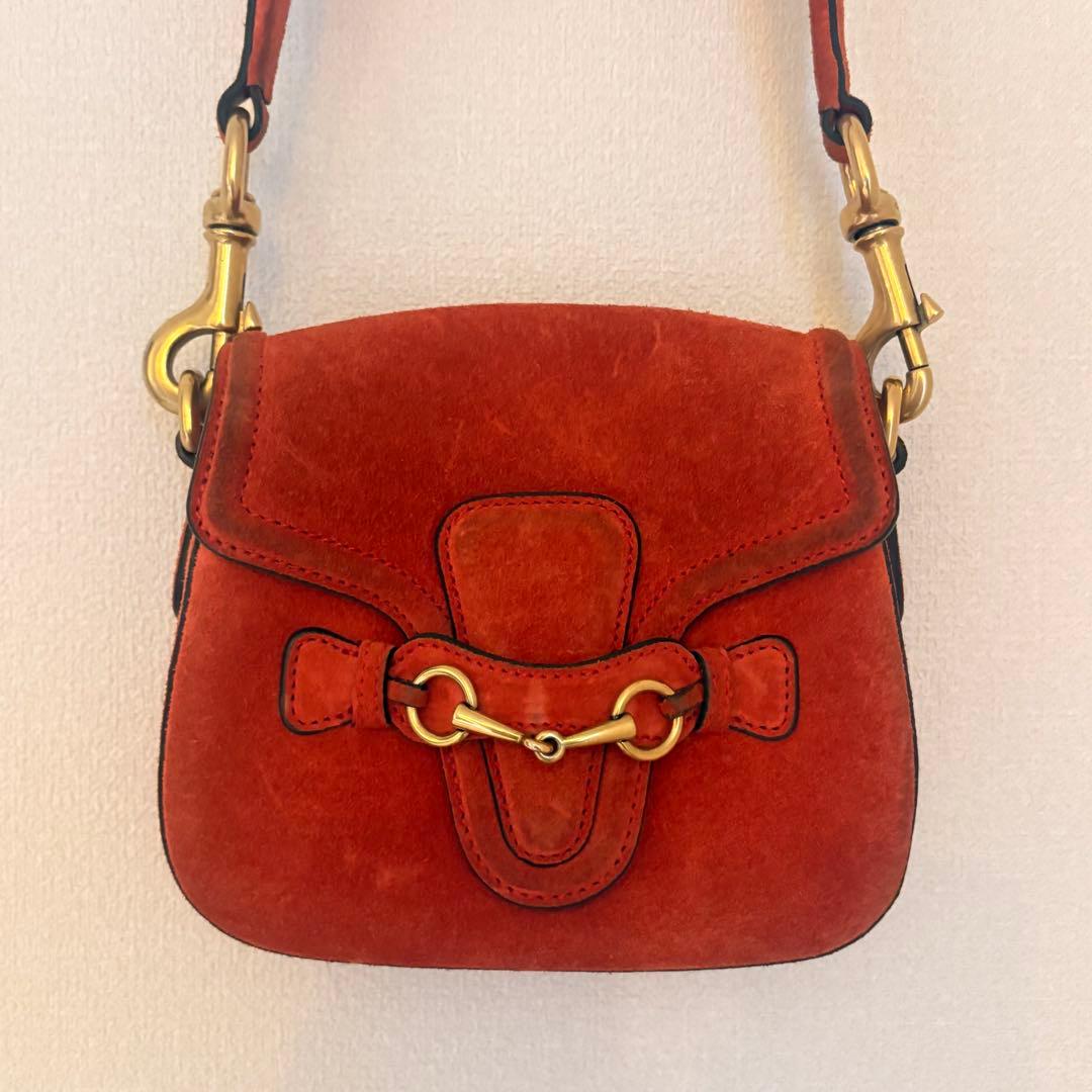 GUCCI レディウェブ ショルダーバッグ オレンジ