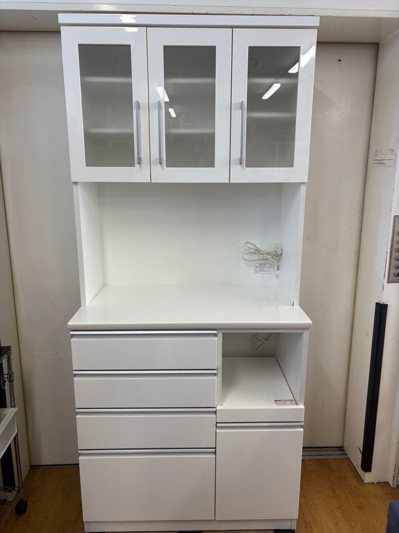 M119ホワイト　レンジボード　上下分割可能 幅900mm