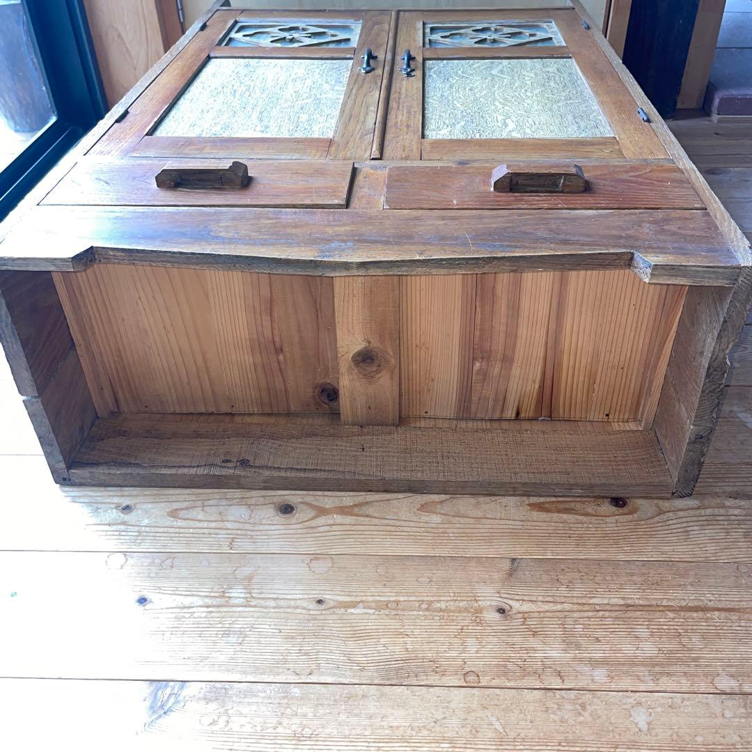 【希少】アンティーク ガラス 戸棚 チェスト キャビネット 飾り棚 昭和レトロ